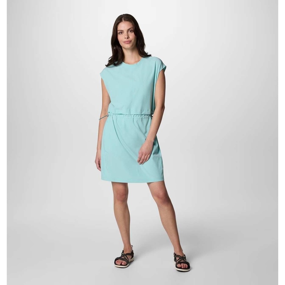 COLUMBIA Boundless Beauty Dress W Omni-shade UVA/UBV UPF 30 spray mint XL NWOT